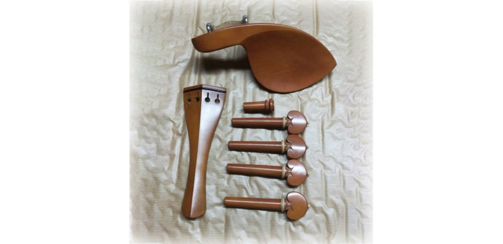 Set de accesorios violín, ébano con detalle blanco